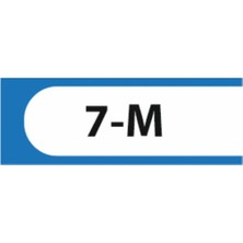 HiperAD Reklam 7-M Yazılı Okul Kapı Isimliği 25 × 9 cm Dekota |sınıf Kapı Yazısı 3mm Dekota Ortaokul