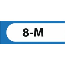 HiperAD Reklam 8-M Yazılı Okul Kapı Isimliği 25 × 9 cm Dekota |sınıf Kapı Yazısı 3mm Dekota Ortaokul