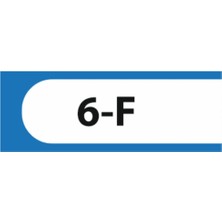 HiperAD Reklam 6-F Yazılı Okul Kapı Isimliği 25 × 9 cm Dekota |sınıf Kapı Yazısı 3mm Dekota Ortaokul