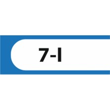 HiperAD Reklam 7-I Yazılı Okul Kapı Isimliği 25 × 9 cm Dekota |sınıf Kapı Yazısı 3mm Dekota Ortaokul