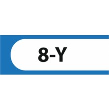 HiperAD Reklam 8-Y Yazılı Okul Kapı Isimliği 25 × 9 cm Dekota |sınıf Kapı Yazısı 3mm Dekota Ortaokul