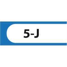 HiperAD Reklam 5-J Yazılı Okul Kapı Isimliği 25 × 9 cm Dekota |sınıf Kapı Yazısı 3mm Dekota Ortaokul
