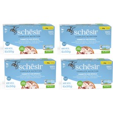Schesir Ton ve Levrek Tam ve Dengeli Jöleli Multipack Kedi Konservesi 6 x 50 Gr. 4 Lü Paket