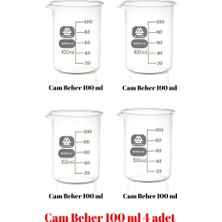 Mr. Crowley Cam Beher 100 ml 4 adet Kısa Form Isıya Dayanıklı