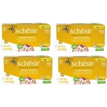 Schesir Ton ve Tavuklu Tam ve Dengeli Jöleli Multipack Kedi Konservesi 6 x 50 Gr. 4 Lü Paket