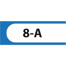 HiperAD Reklam 8-A Yazılı Okul Kapı Isimliği 25 × 9 cm Dekota |sınıf Kapı Yazısı 3mm Dekota Ortaokul