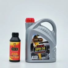Powerten 20W50 Motor Yağı 4 Litre + Motor Yağ Katkısı