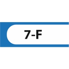 HiperAD Reklam 7-F Yazılı Okul Kapı Isimliği 25 × 9 cm Dekota |sınıf Kapı Yazısı 3mm Dekota Ortaokul