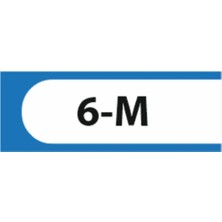 HiperAD Reklam 6-M Yazılı Okul Kapı Isimliği 25 × 9 cm Dekota |sınıf Kapı Yazısı 3mm Dekota Ortaokul