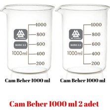 Mr. Crowley Cam Beher 1000 ml 2 adet Kısa Form Isıya Dayanıklı