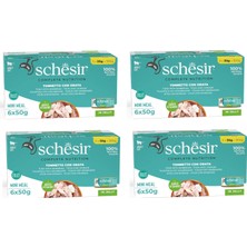 Schesir Ton ve Çipura Tam ve Dengeli Jöleli Multipack Kedi Konservesi 6 x 50 Gr. 4 Lü Paket