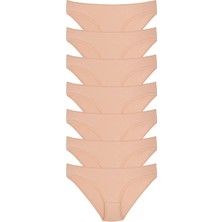 Sebatingo Kadın Külot Bikini Pamuklu Ten Rengi 7 Li Paket