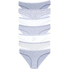 Sebatingo Kadın Külot Bikini Pamuklu Çok Renkli 7 Li Paket