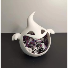 Baba Oğul 3D 3D Baskı Hayalet Şekerlik ve Mumluk – Halloween Dekoratif Lokumluk, Çikolatalık ve Masaüstü Dekoru