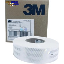Evimdeyokyok 3m 983 Beyaz Petekli Reflektif Şerit Bant 55 mm x 50 mt