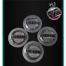 Smart Garage Nissan Silver 15-16-17 Jant Göbeği 4lü Paket