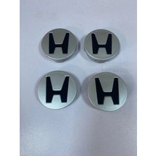 Smart Garage Honda Vtec Uyumlu Çelik Jant Göbeği Dış Çap 58MM - Iç Çap 55MM 4 Adet (Siyah )