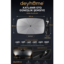 Deyhome Oto Ön Cam Şemsiyeli Güneşlik Araba Camı Araç Içi Güneşliği