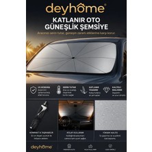 Deyhome Oto Ön Cam Şemsiyeli Güneşlik Araba Camı Araç Içi Güneşliği