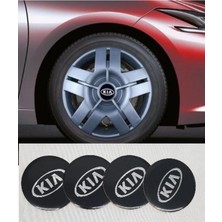 Smart Garage Jant Göbeği Arma Kia 60MM. 4'lü Set Siyah