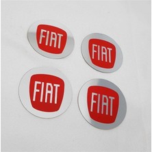 Smart Garage Jant Göbeği Arma Fiat 48MM 4'lü Set Kırmızı