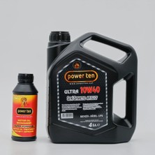 Powerten 10W40 Motor Yağı 4 Litre + Motor Yağ Katkısı