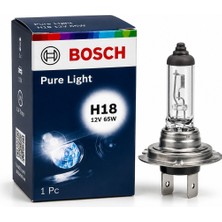 Bosch H18 12V 65W Pure Light Halojen Oto Far Ampulü Tekli (1 Adet)