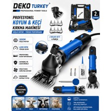 Deko Turkey Elektrikli Koyun Kırkma Makinesi 3000W 4200 Rpm Keçi Büyükbaş Küçükbaş Hayvan Kırpma Seti Çantalı