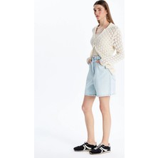 Lc Waikiki Yeni Sezon Standart Fit Kadın Jean Şort