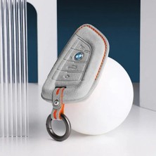 Keymatik Bmw F1 2 3 5 7 8 Serisi G20 G30 G60 Lüks Anahtar Kılıfı Gri