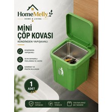 1 Adet Duvara Monte Küllük Yapışkanlı Kapaklı Koku Önleyici Mutfak Banyo Küllük