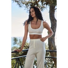 Lovely Things Ekru Kımberly Bralette Sütyen - Nefes Alabilir Viskos Kumaş ile Konforlu Tasarım