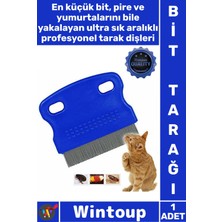 Wintoup #tarak Paslanmaz Çelik Dişli Ergonomik Saplı Evcil Hayvan Bakım Hijyen Kedi Köpek Bit Pire Tarağı