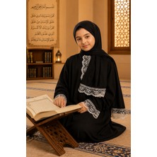 Defka Yazlık Kumaş Kız Çocuk Namaz Elbisesi Kolay Giyim