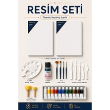 Yağlı Boya Resim Seti - Tuval Resim Başlangıç Seti, Tüval Ressam Seti