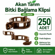 Akan Tarım Bitki ve Fide Bağlama Sabitleme Klipsi 250 Adet