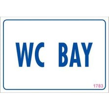 CBT Store Wc Uyarı Levhası 17,5X25 KOD:1783