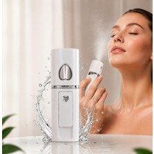 Mazira Taşınabilir Yüz Buhar Makinesi ve Yüz Nemlendirici Sprey Cihazı 30ML Beyaz