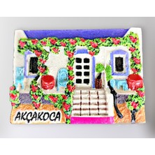 Mundy Akçakoca Polyester Kabartmalı Magnet 7X5CM Dekoratif Hediyelik Buzdolabı Süsü (KOD:1432)