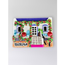 Mundy Tekirova Polyester Kabartmalı Magnet 7X5CM Dekoratif Hediyelik Buzdolabı Süsü (KOD:1436)