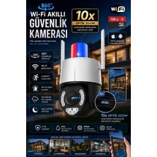 Umsn 10X Optik Zoom 360 Derece Gece Tam Renkli Wi-Fi Kamera -80MT Zoom - 3mp