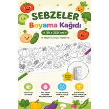 KutuTR Taşıtlar Boyama Kağıdı 30X250 cm Eğitici Çocuk Aktivite Rulo Boyama Posteri