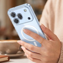 Caseonn Honor 600 Pro 5g Kılıf Magsafe Özellikli Sararmaz Kristal Sert Kapak Şeffaf