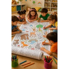KutuTR Hayvanlar Serisi Dev Boy 60X250 cm Boyama Rulosu-4