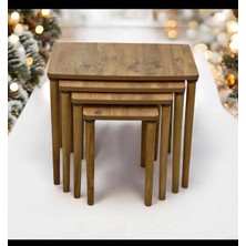 Modern Ahşap Zigon Sehpa 4'lü Mdf Zigon