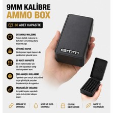 Memania Co 9mm Fişek Mühimmat Mermi Saklama Kutusu 50 Kapasiteli