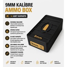 Memania Co 9mm Fişek Mühimmat Mermi Saklama Kutusu 50 Kapasiteli