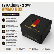 Memania Co 12 Kalibre 2-3/4 Fişek Saklama Kutusu – 25’li Dayanıklı Ammo Box 12 Kalibre