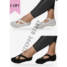 Steppe Berry 2 Çift Pilates ve Yoga Çorabı
