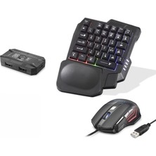 Hobilinka Mobil Oyun Klavye Mouse Dönüştürücü Seti Rgb Siyah K191